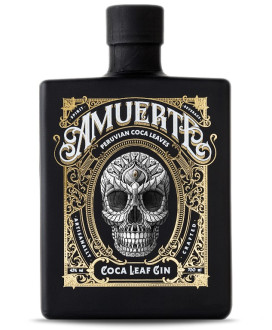 Gin Amuerte - Black edition - Coca Leaf Gin - Belgian Gin with coca leaves skull bottle - Shop on line gin