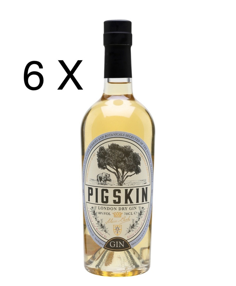 (6 BOTTLES) Silvio Carta - Pigskin - London Dry Gin - 70cl