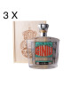 (3 BOTTIGLIE) Silvio Carta - Gin Giniu - Ginepro Sardo - Astucciato in Legno - 70cl