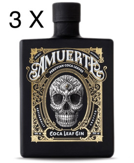 Gin Amuerte - Black edition - Coca Leaf Gin - Gin con foglie di coca bottiglia teschio - Shop on line gin