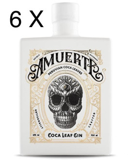 Gin Amuerte - White edition - Coca Leaf Gin - Belgian Gin with coca leaves skull bottle - Shop on line gin