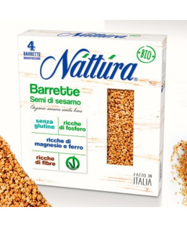 Vendita online Barrette con semi di Sesamo Nattura. Shop online prodotti biologici nattura. Shop online snack Nattura