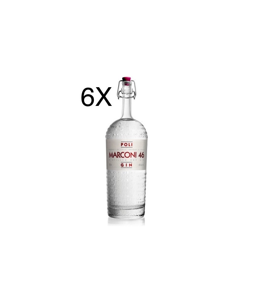 (6 BOTTLES) Poli - Gin Marconi 46 - 70cl 