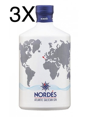 (3 BOTTLES) Gin Nordes - Atlantic Galician Gin - 70cl