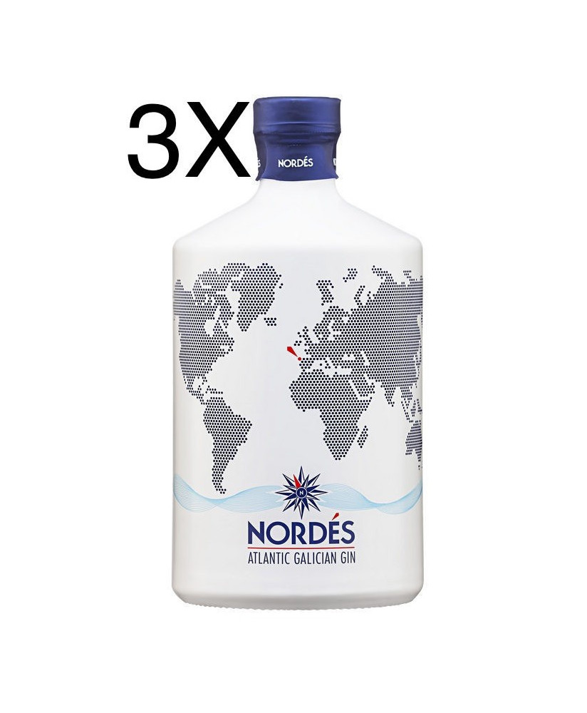 (3 BOTTLES) Gin Nordes - Atlantic Galician Gin - 70cl