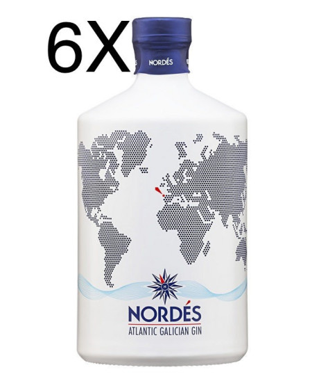 (6 BOTTLES) Gin Nordes - Atlantic Galician Gin - 70cl