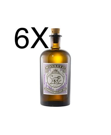 (6 BOTTIGLIE) Black Forest - Gin Monkey 47 - Schwarzwald  Dry Gin