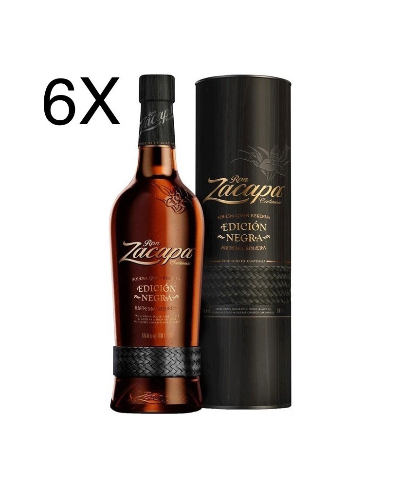 (6 BOTTLES) Zacapa - Solera Gran Reserva - Edicion Negra - 100cl