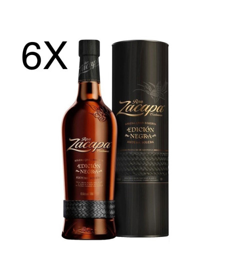 (6 BOTTLES) Zacapa - Solera Gran Reserva - Edicion Negra - 100cl