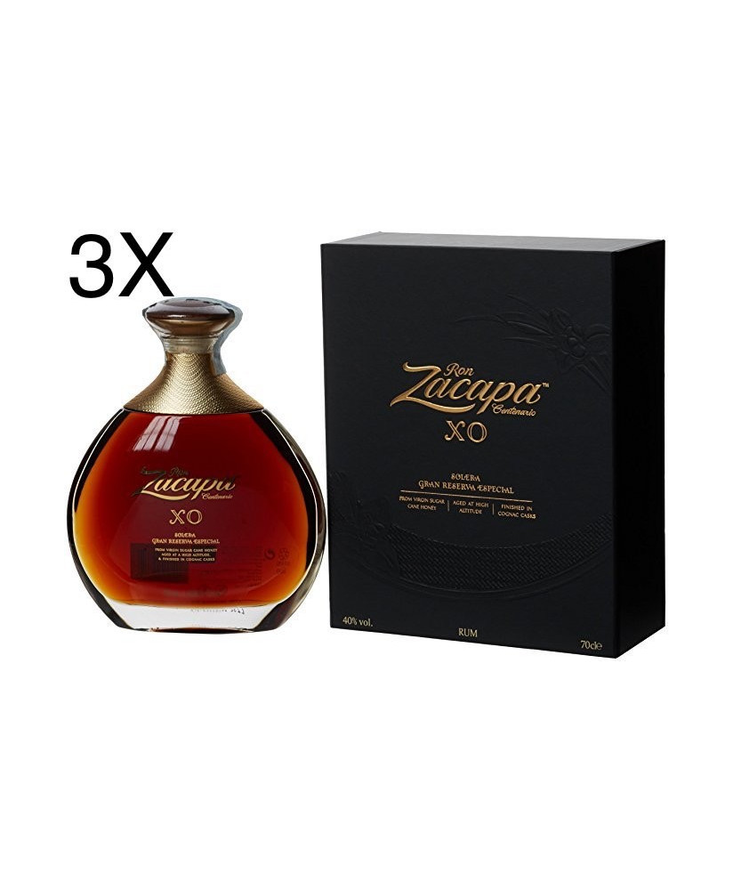 (3 BOTTLES) Zacapa XO - Gran Reserva Especial - 70cl