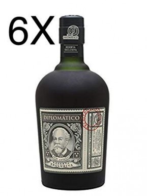 (6 BOTTIGLIE) Diplomatico - Reserva Exlusiva - Rum Antiguo Venezuelano - 12 anni - 70cl