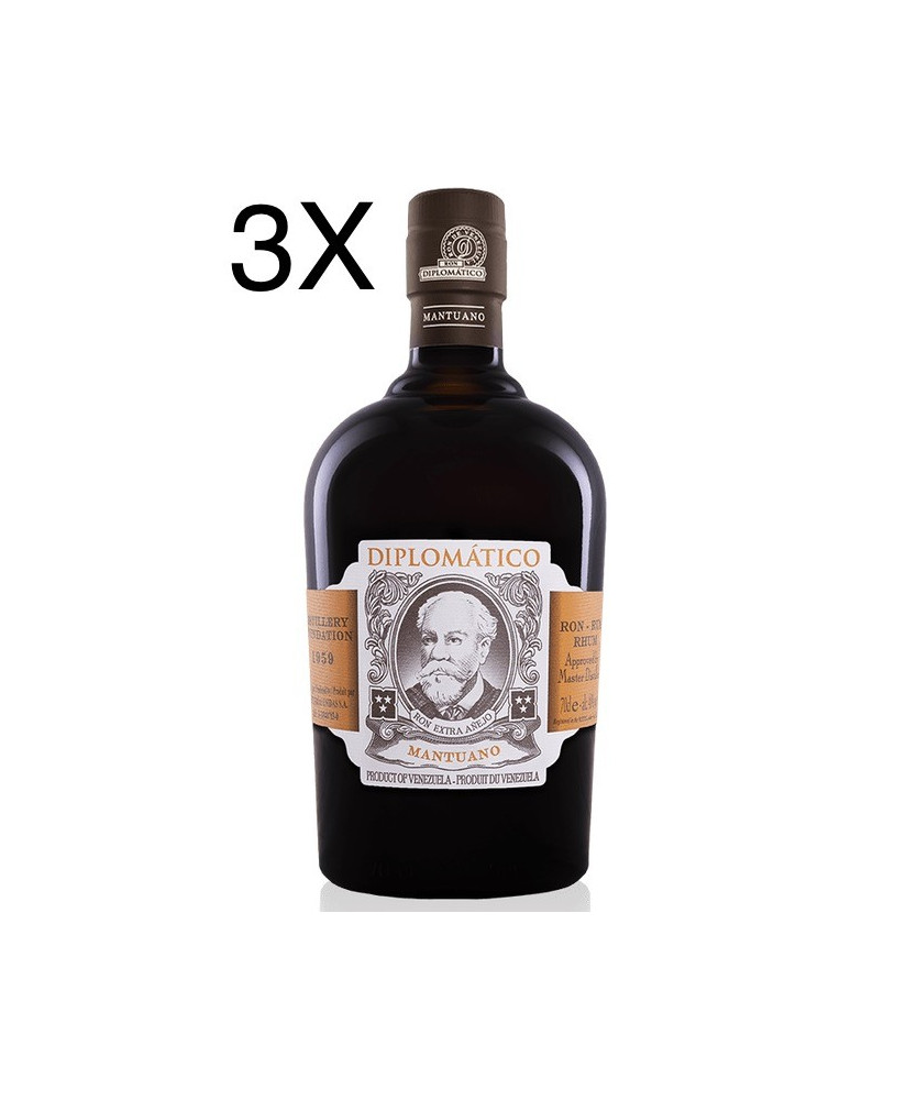 (3 BOTTLES) Diplomatico - Mantuano - Rum - 8 years - 70cl