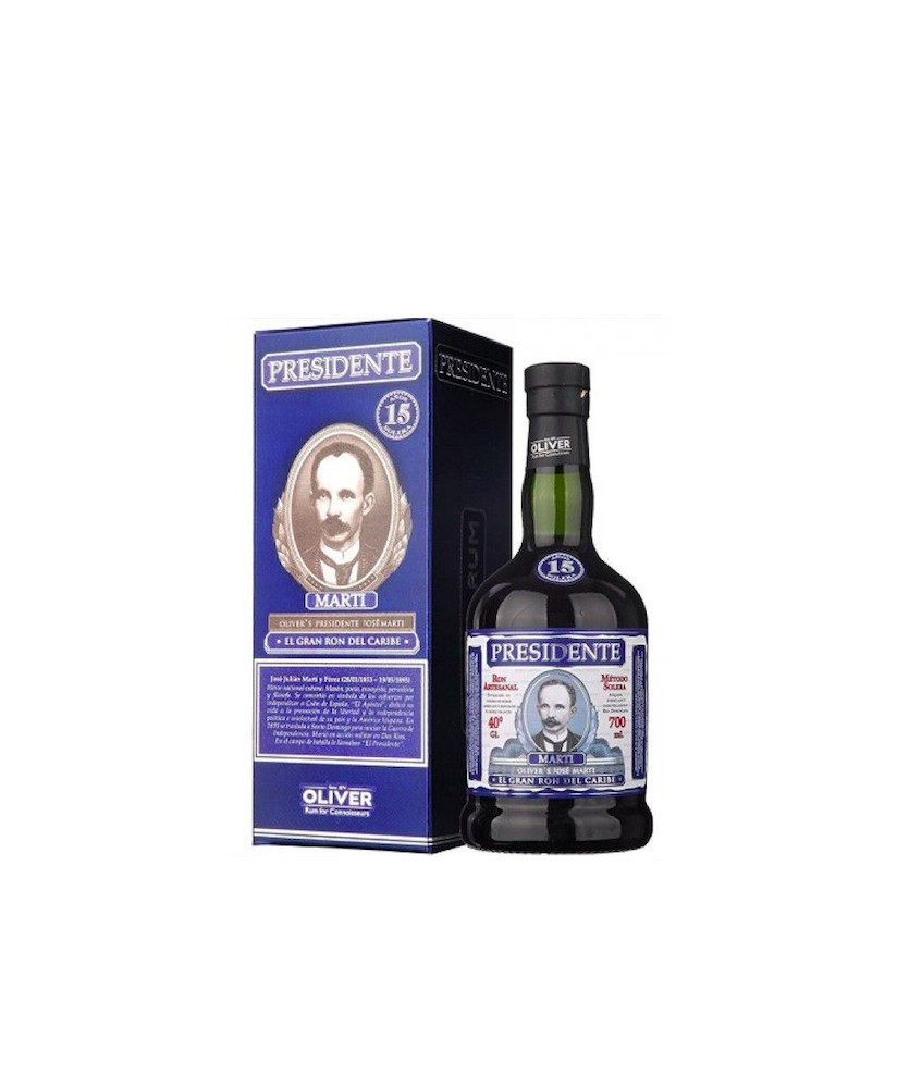 Buy online Rum Dominican President Oliver's Marti 15, solera system. Price Rum President Marti