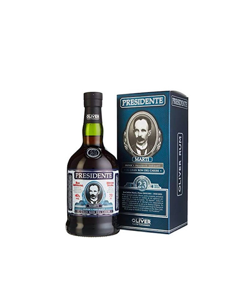 Vendita online Rum Dominicano Presidente Oliver's Marti 23 anni, sistema solera. Prezzo Rum Presidente