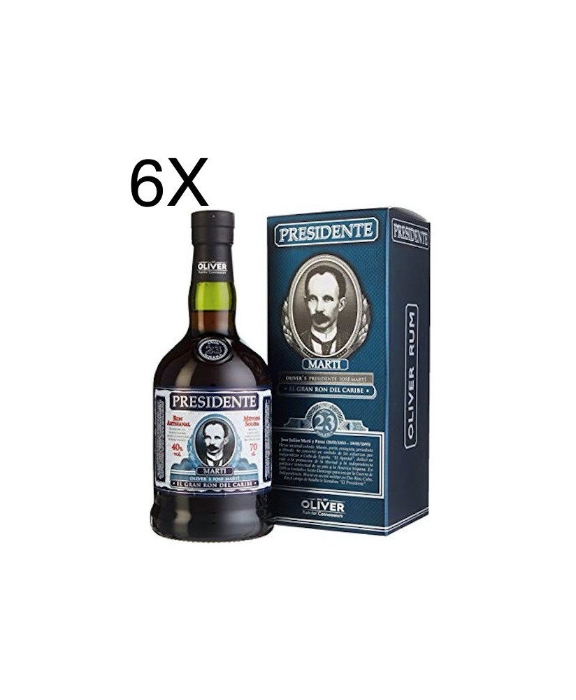 Buy online Rum Dominican President Oliver's Marti 23, solera system. Price Rum President Marti