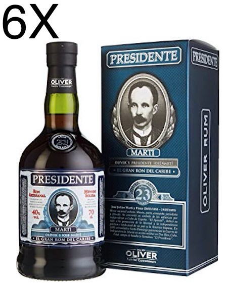 Buy online Rum Dominican President Oliver\'s Marti 23, solera system. Price Rum  President Marti