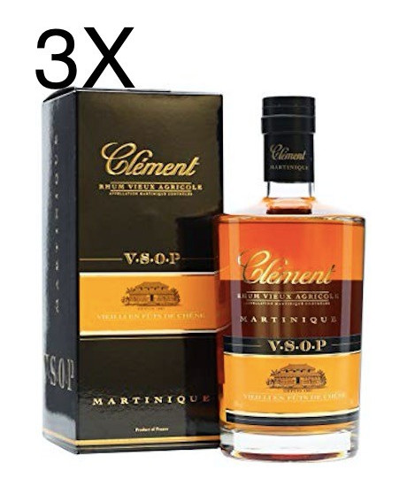 (3 BOTTLES) Clément - VSOP - Rhum Vieux Agricole Martinique - 70cl 