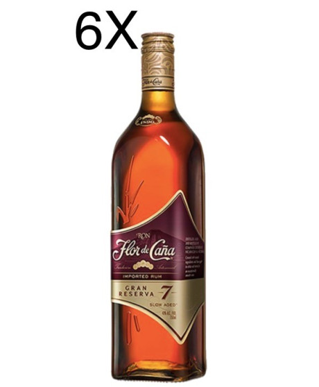 (6 BOTTIGLIE) Flor de Caña - Rum Grand Reserve - 7 anni - 70cl