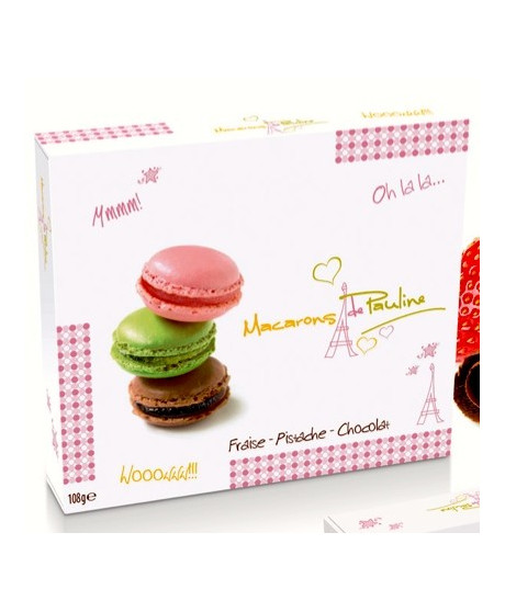 Shop online Assorted Macarons de Pauline. Shop on line French Macaroons de Pauline. Price online sweet products