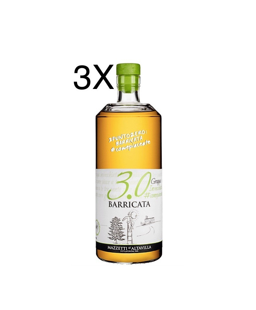 (3 BOTTIGLIE) Mazzetti d'Altavilla - 3.0 Grappa Barricata - 70cl