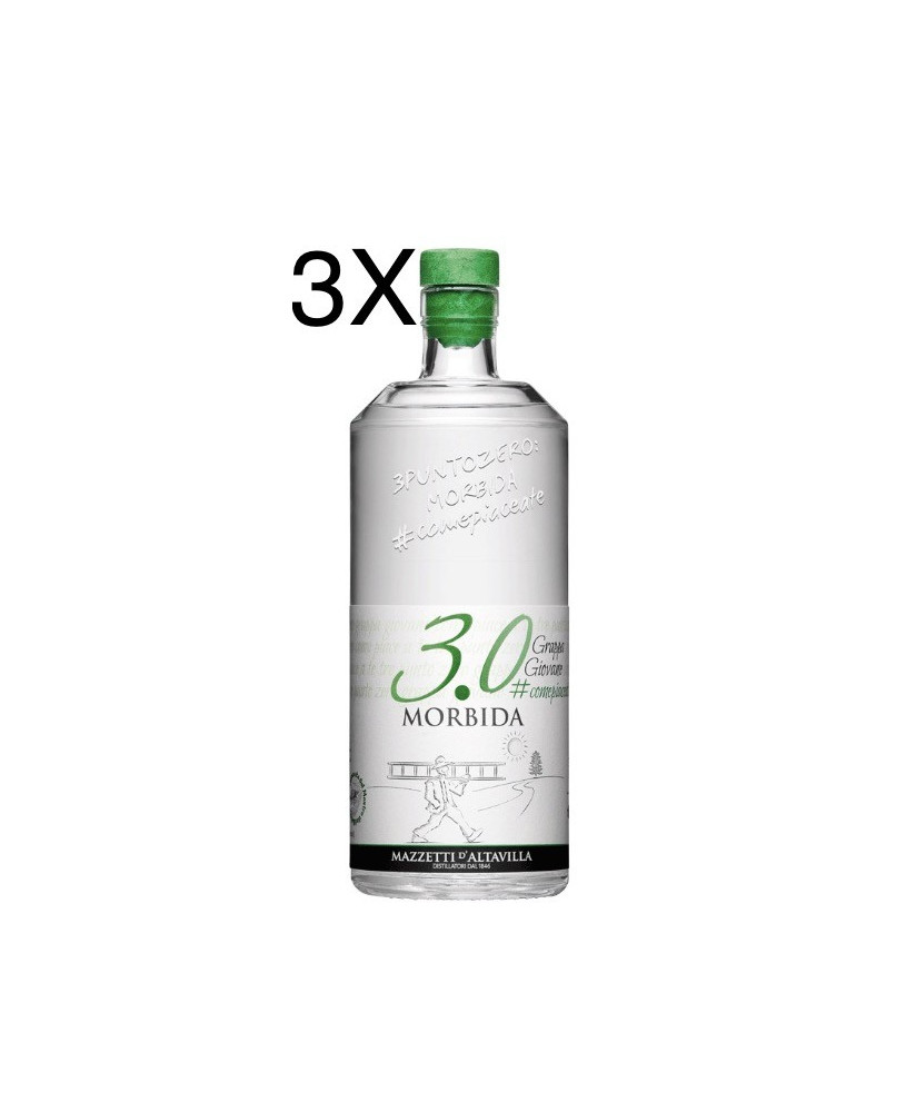 (3 BOTTLES) Mazzetti d'Altavilla - 3.0 Grappa Soft - 70cl 