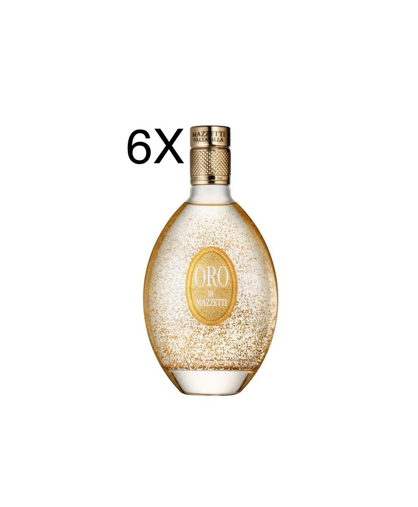 Vendita online Grappa Mazzetti d'Altavilla ORO DI MAZZETTI, liquore a base di grappa (98%) con scaglie di oro alimentare 23 cara