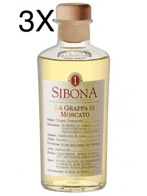 (3 BOTTIGLIE) Sibona - Grappa di Moscato - 50cl