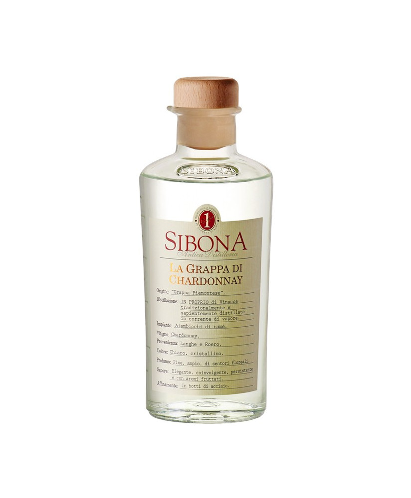 Shop online italian Grappa Sibona Chardonnay. Online sales Sibona quality dry grappa best price spirits