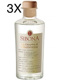 (3 BOTTLES) Sibona - Grappa di Chardonnay - 50cl