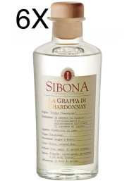 (6 BOTTLES) Sibona - Grappa di Chardonnay - 50cl