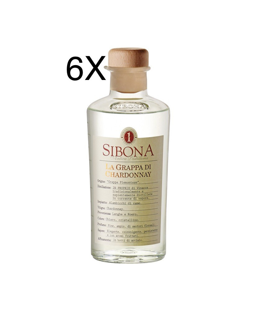 (6 BOTTIGLIE) Sibona - Grappa di Chardonnay - 50cl