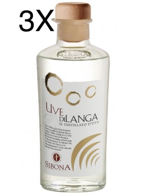 (3 BOTTIGLIE) Sibona - Distillato d'Uva - Uve di Langa - 50cl