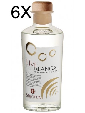(6 BOTTLES) Sibona - Sibona - Distillato d'Uva - Uve di Langa - 50cl