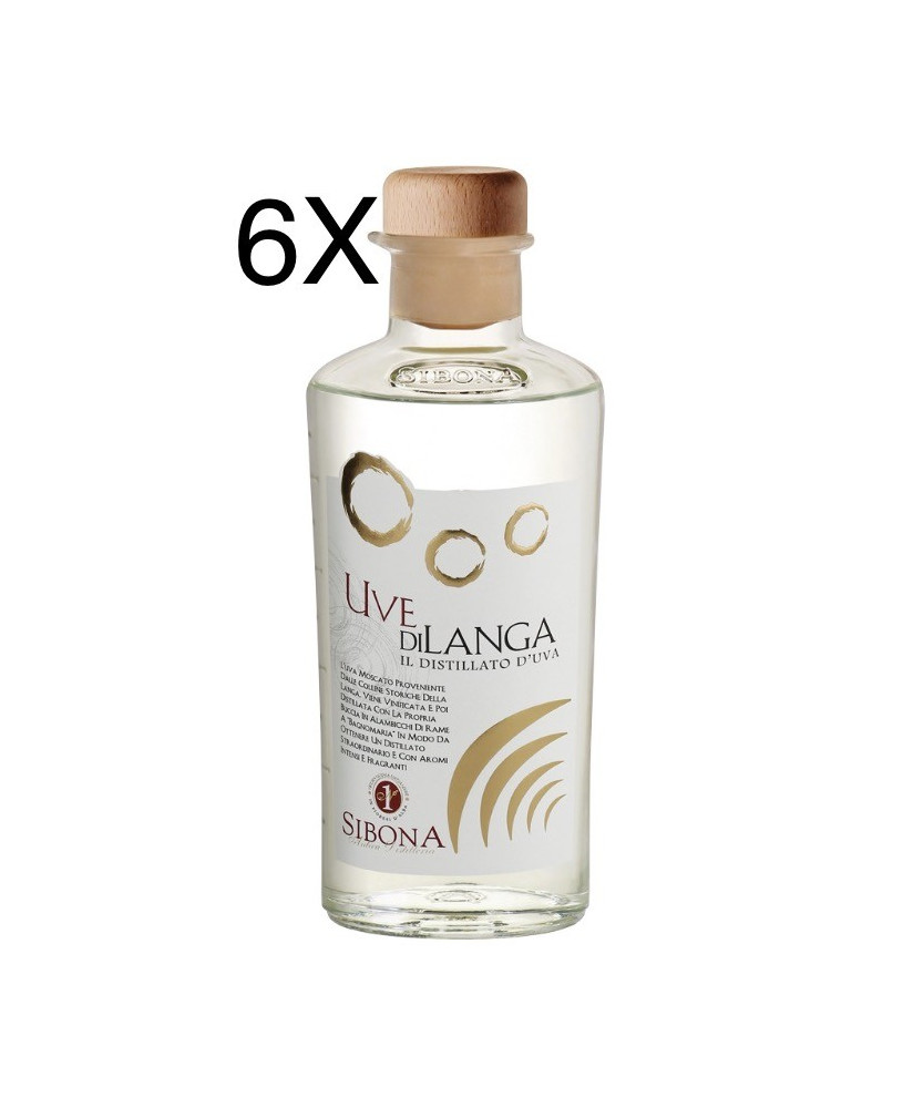 (6 BOTTIGLIE) Sibona - Distillato d'Uva - Uve di Langa - 50cl