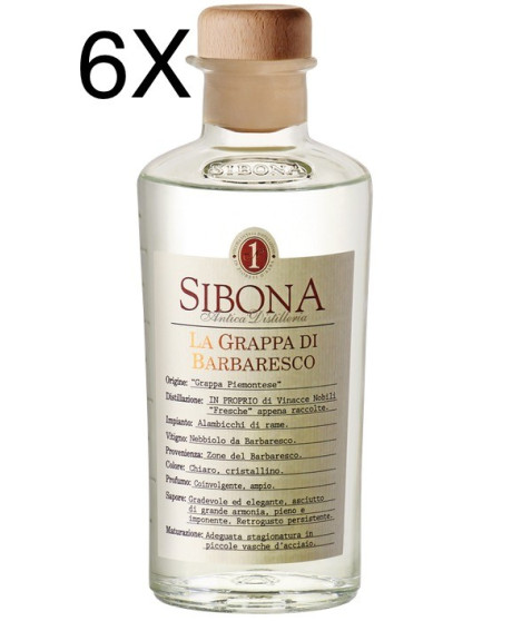 (6 BOTTIGLIE) Sibona - Grappa di Barbaresco - 50cl