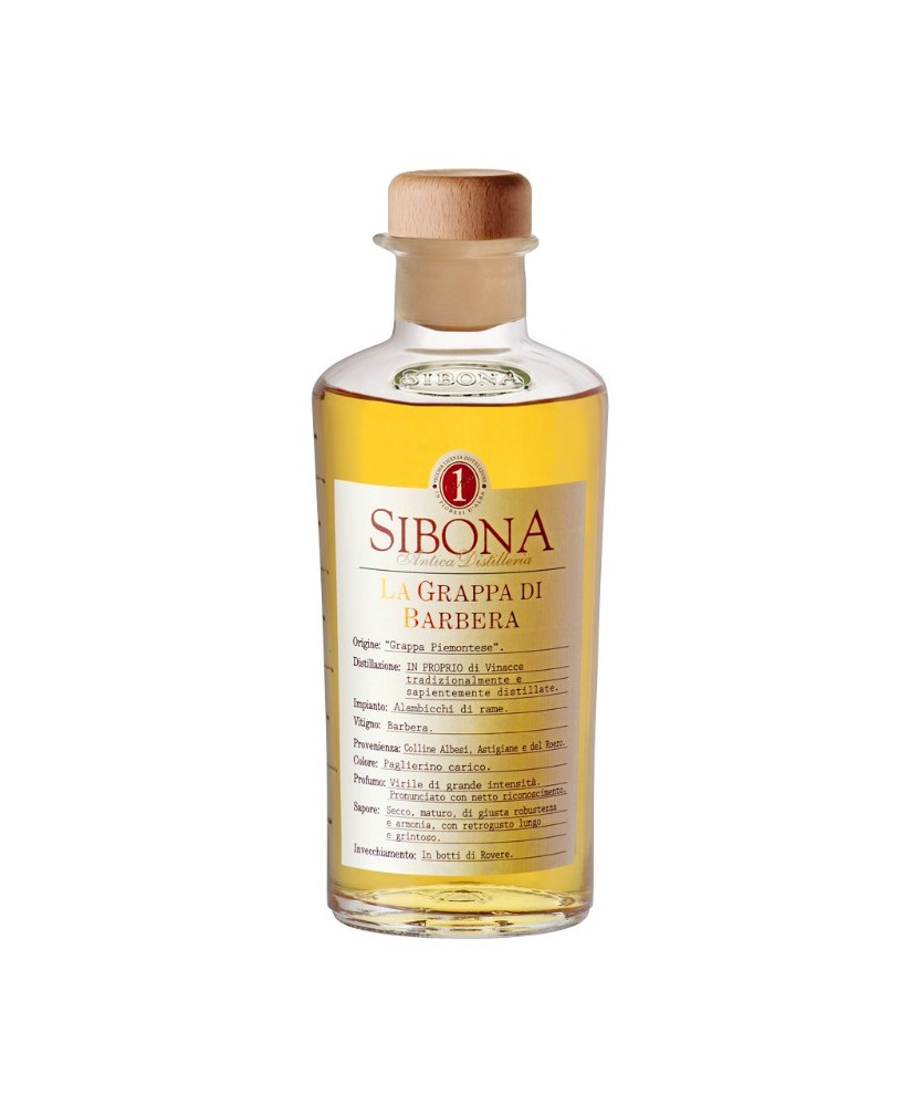 Shop online italian Grappa Sibona Barbera Barrique. Online sales Sibona quality grappa best price spirits