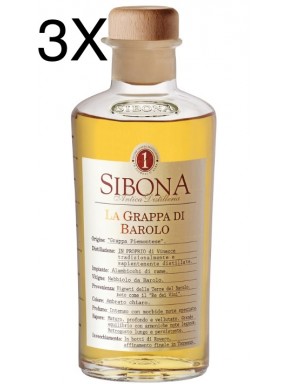 (3 BOTTIGLIE) Sibona - Grappa di Barolo - 50cl