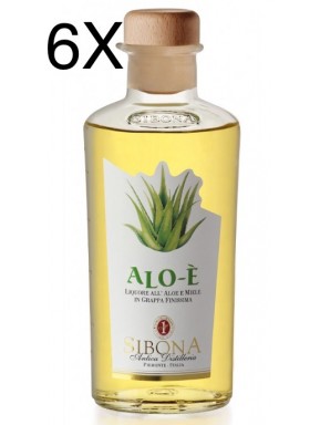 (6 BOTTLES) Sibona - Grappa Alo-è - Aloe and Honey - 50cl