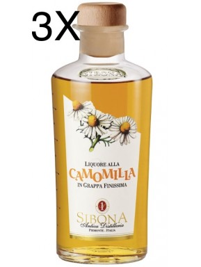 (3 BOTTIGLIE) Sibona - Camomilla in Grappa Finissima - 50cl
