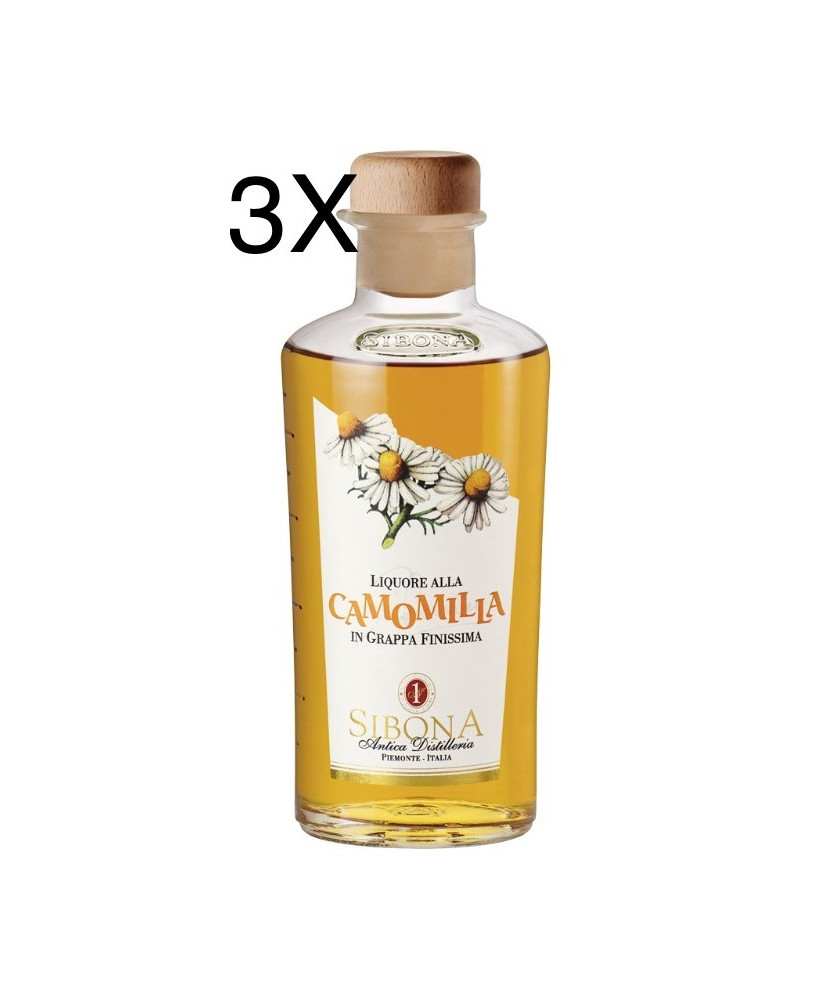 (3 BOTTIGLIE) Sibona - Camomilla in Grappa Finissima - 50cl