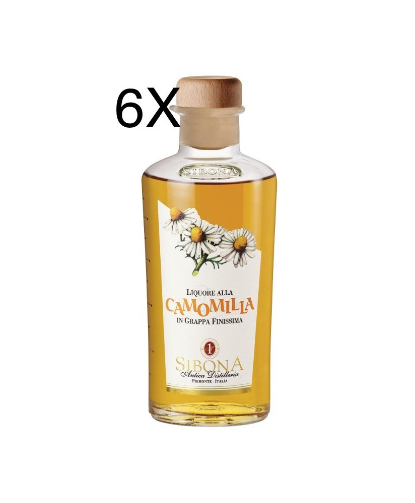 (6 BOTTLES) Sibona - Grappa chamomile - 50cl