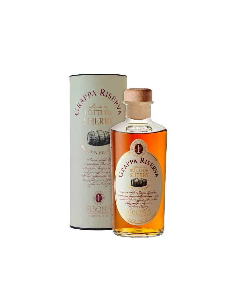Shop online italian Grappa Sibona Sherry Wood. Online sales Sibona quality grappa best price