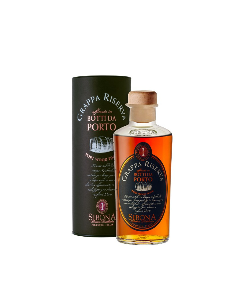 Shop online italian Grappa Sibona Porto Wood. Online sales Sibona quality grappa best price