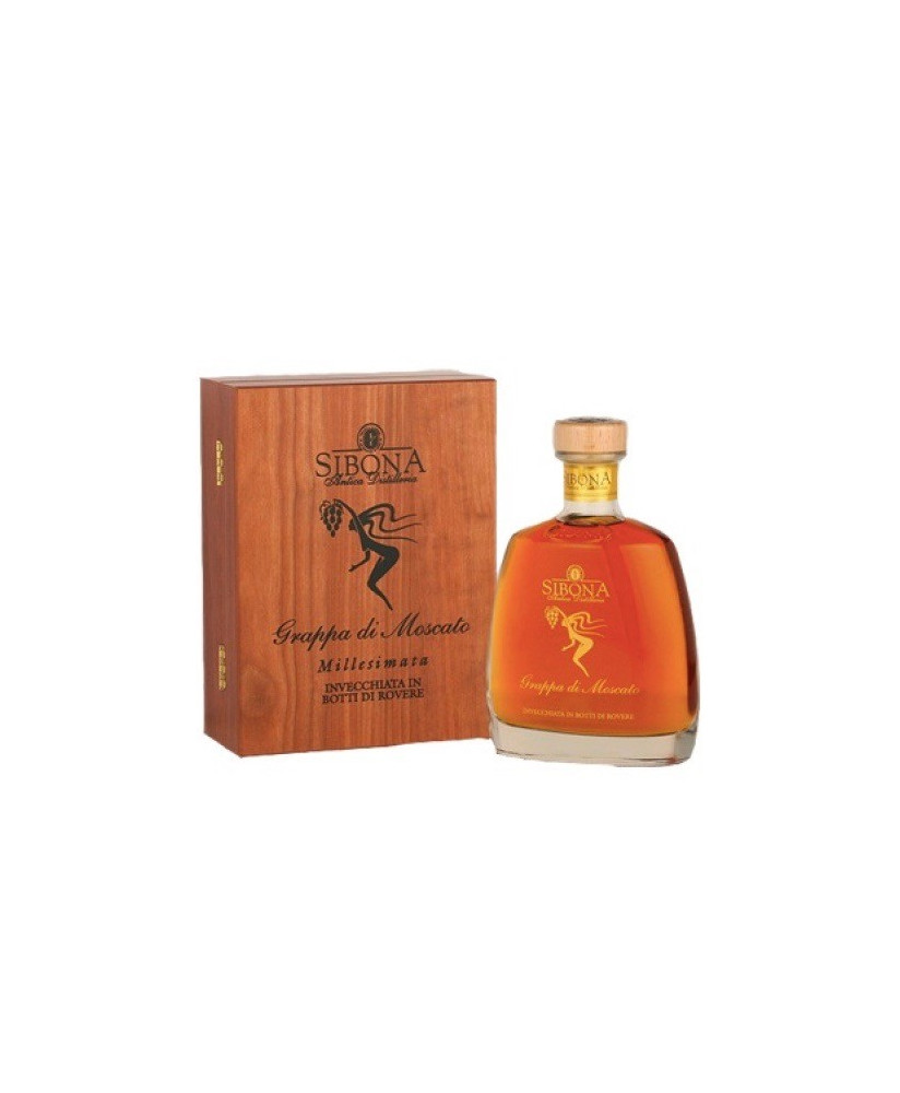 Sibona - Grappa di Moscato 2012 - 70cl - wood box