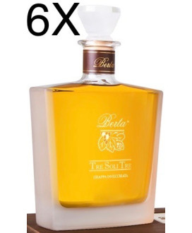 Online shop Berta Grappa, Grappa tre soli tre Grape Brandy aged 8 years nebbiolo. Made in Fraction Casalotto Mombaruzzo - 