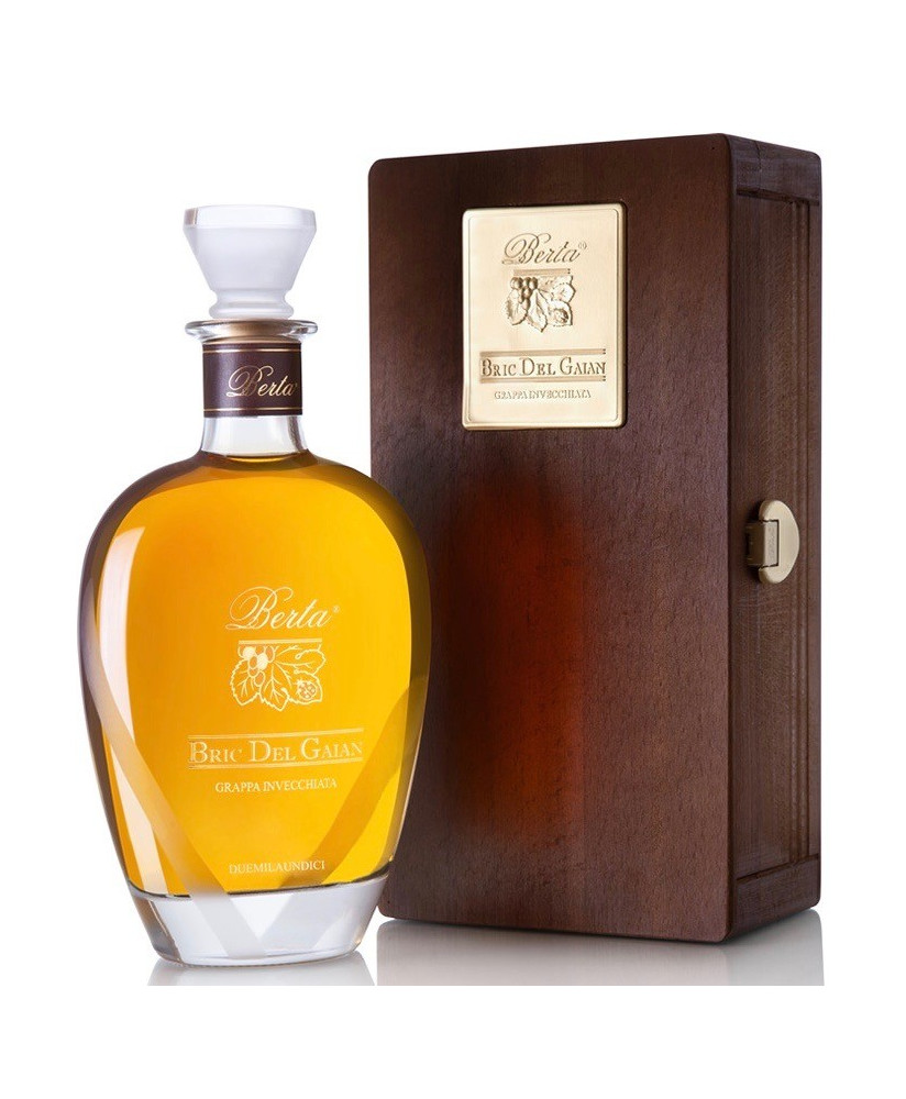 Vendita online Grappa Berta, Bric del Gaian 2006 di moscato invecchiata 8 anni. Prodotta a Frazione Casalotto Mombaruzzo - Asti.