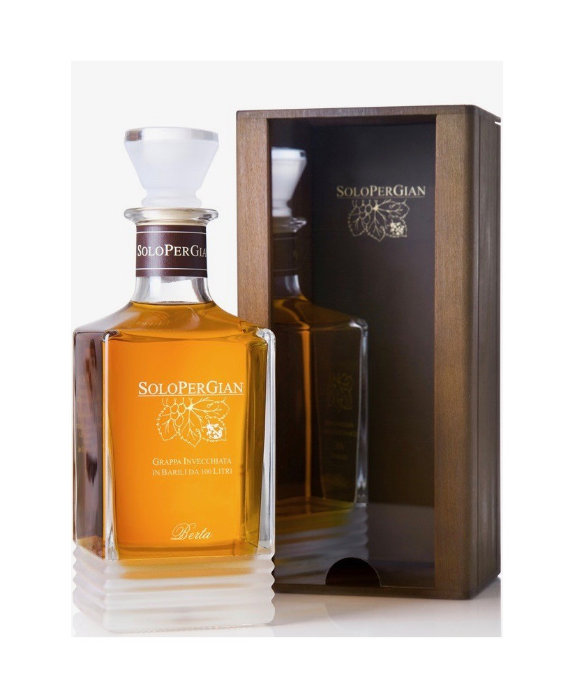 Vendita online Grappa Berta,  SoloPerGian 2007. Prodotta a Frazione Casalotto Mombaruzzo - Asti. Shop online e prezzi grappe La