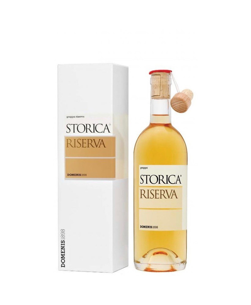 Vendita online grappa Domenis Storica Riserva barricata invecchiata 18 mesi in botti di rovere. Shop on line grappa Domenis Stor