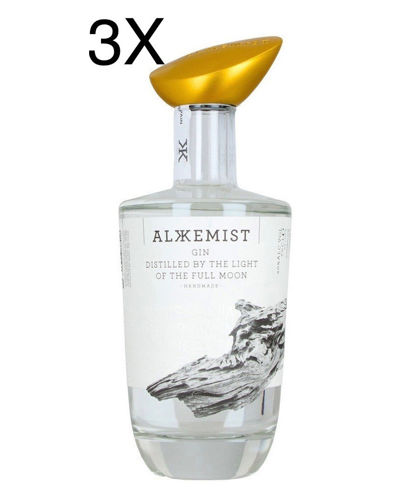 (3 BOTTLES) Alkkemist - Handmade Gin - 70cl