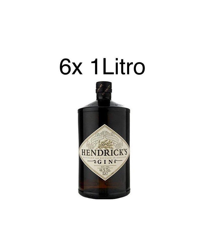 (6 BOTTIGLIE) William Grant & Sons - Gin Hendrick' s - 100cl - 1 Litro